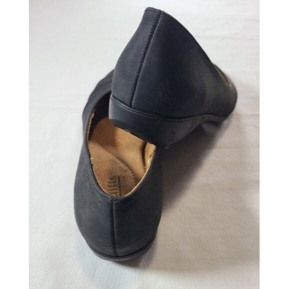 Cliffs by White Mountain Black Flats Size 7M Slip-On Comfort Shoes Round Toe - Picture 3 of 6